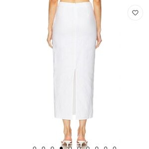 Linen Maxi Skirt in Natural White XS
